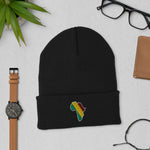 Africa Rastafari Cuffed Beanie