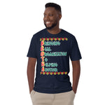 The brother shirt, is a stylish and vibrant garment that showcases the word brotha as an acronym. Typically made from cotton or a cotton-blend fabric, these shirts feature bold, colorful adinkra symbol Nkonsonkonson that represents unity.